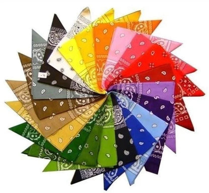 Cashew Flower Paisley Hip Hop Square Scarf in various colours