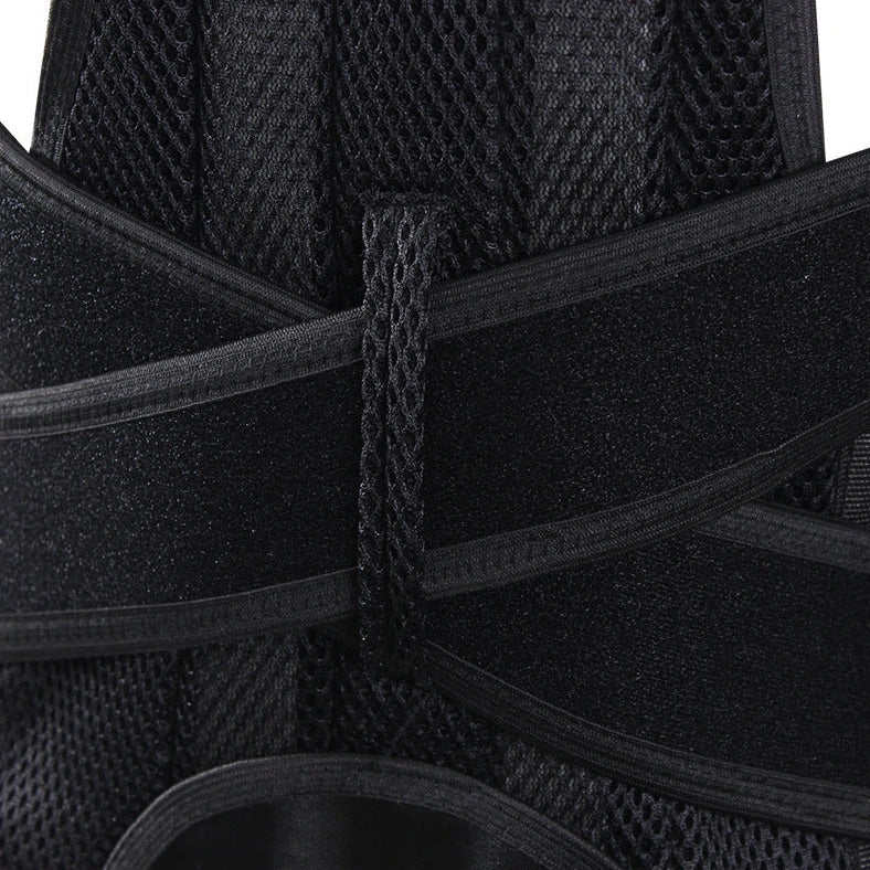 Anti-humpback posture correction belt with adjustable shoulder straps and wide waistband for spinal support