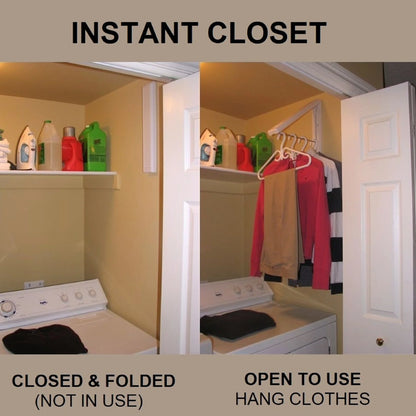 Folding clothes rack with minimalist design for saving space in small rooms and apartments