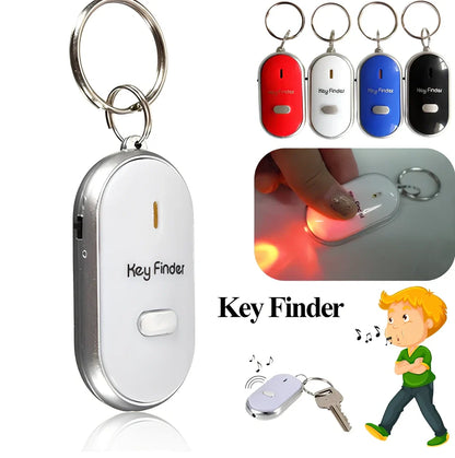 Black whistle key finder device, 5.5 cm size, ABS build for 8-10m lost key detection