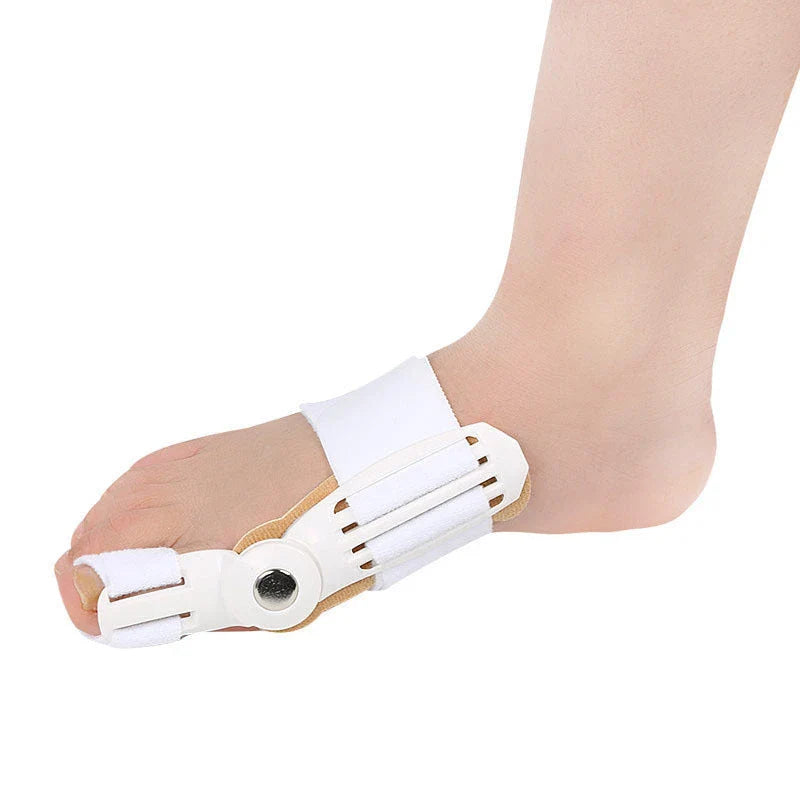 Hallux Valgus Corrector Plastic Toe Sleeves with adjustable straps for bunion relief and toe alignment