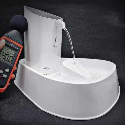 1.5L automatic pet water fountain with 4-layer filter in white