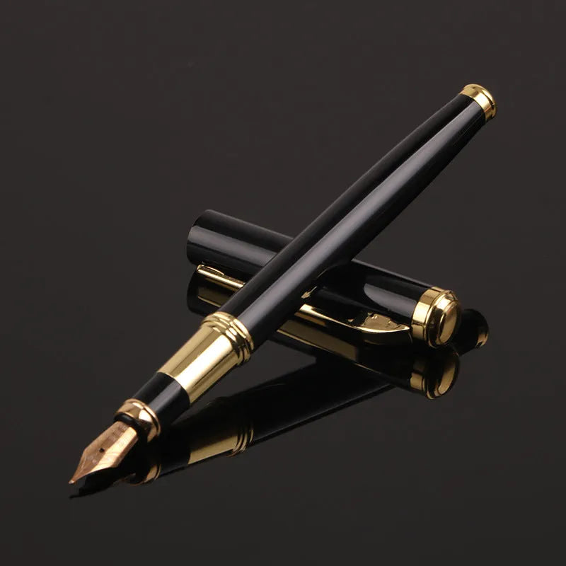 Red and black metal ballpoint pens with 0.5mm Yijin nibs for business writing