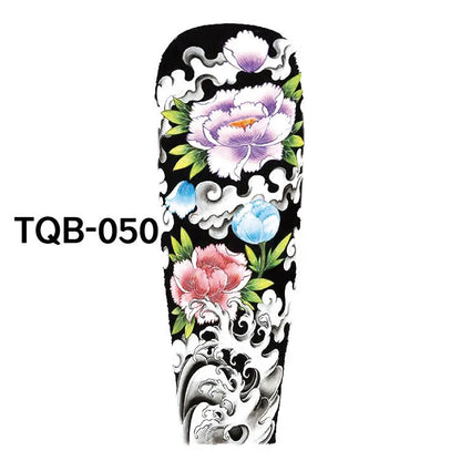 Waterproof full arm tattoo sticker with vibrant designs for temporary body art