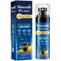 White bottle of hair thinning relief moisturising spray 60ml on clean background