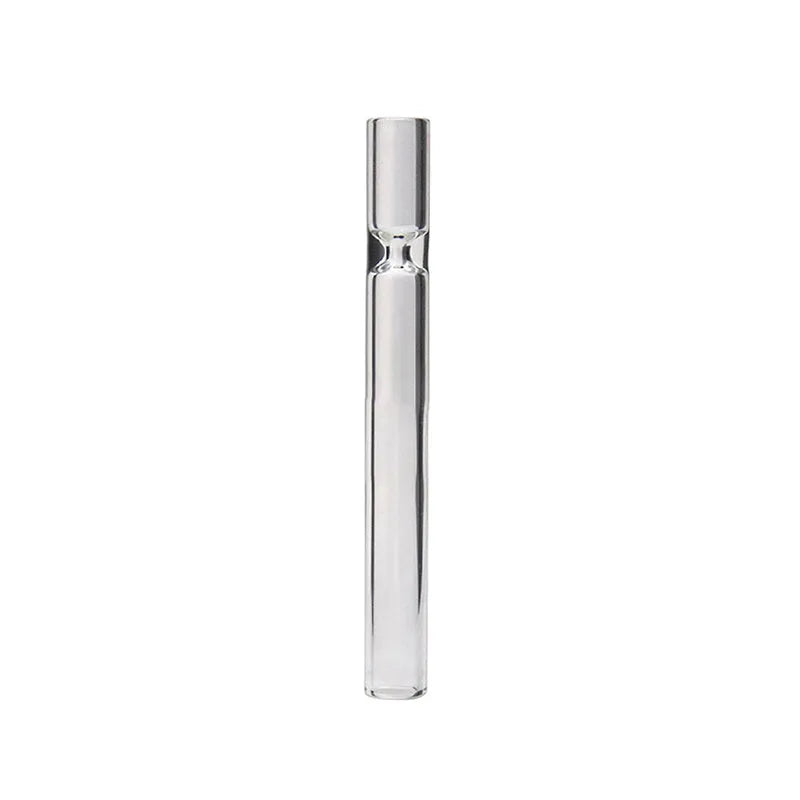 Clear glass telescopic smoking pipe nozzle for water pipes with transparent colour-mixing design