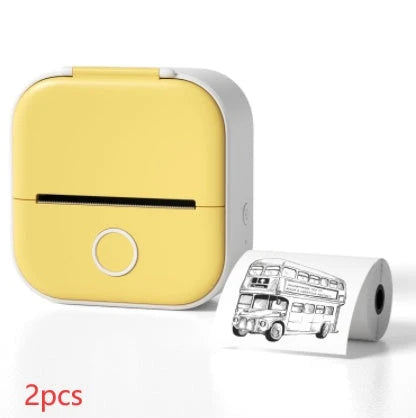 Portable Mini Thermal Label Printer with Bluetooth connectivity in various colours