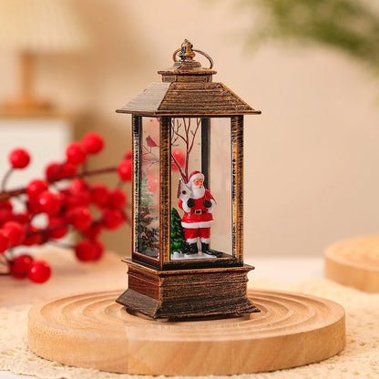 Christmas Santa Claus LED night light battery-powered hanging lantern for festive decoration