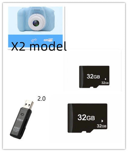 Playful X2 HD Mini Digital Camera for Kids with Durable Silicone Body, Vibrant Display, and Creative Filters