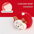 Rabbit anti-bite warm cotton pet nest for hamsters, 12×10×9cm, grey and white fabric bed
