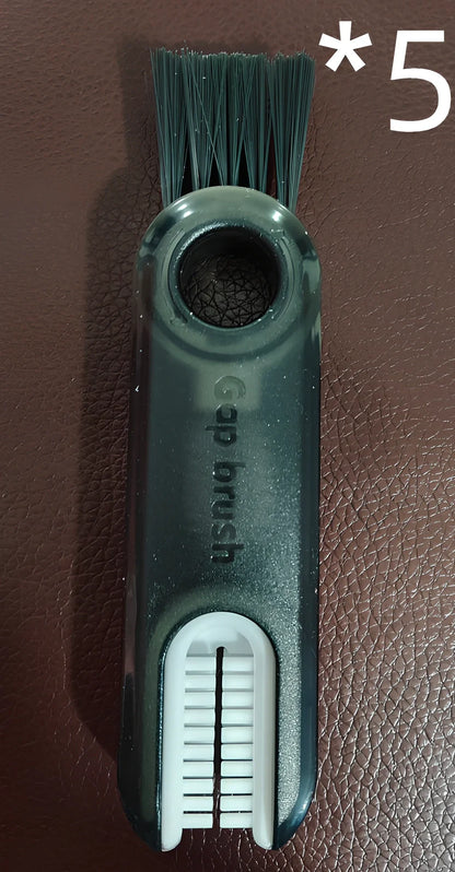 3-in-1 spiral cleaning brush for bottle lids and cup grooves with food-safe materials