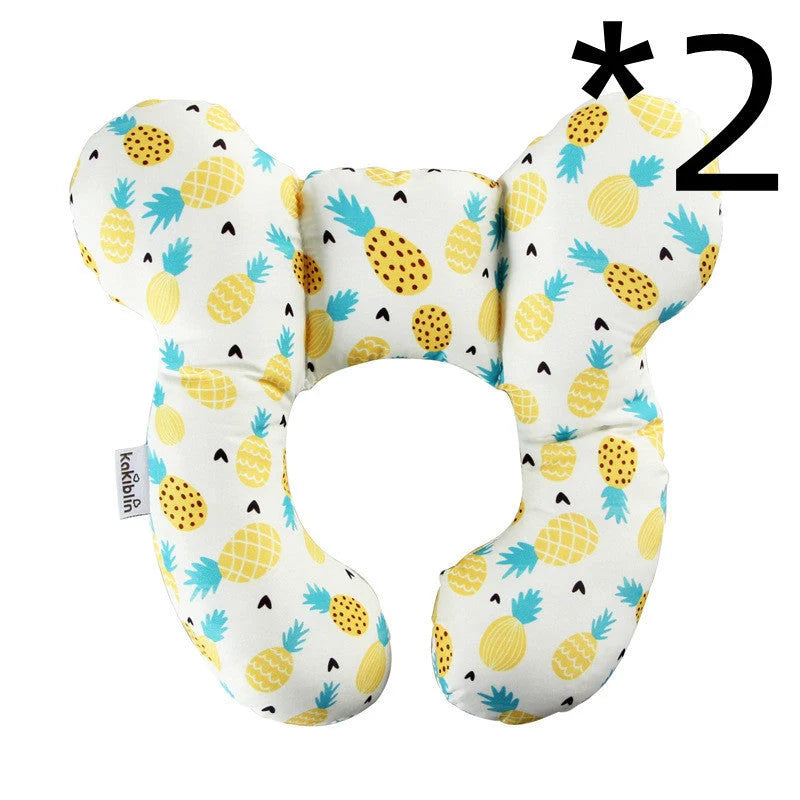 U-shaped baby head support pillow in various styles for car safety seats