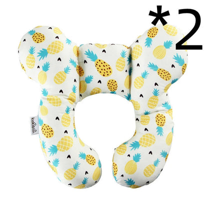 U-shaped baby head support pillow in various styles for car safety seats
