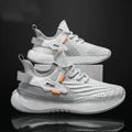 Men's woven mesh platform sneakers with round toe and front lace-up fastening in multiple colour options