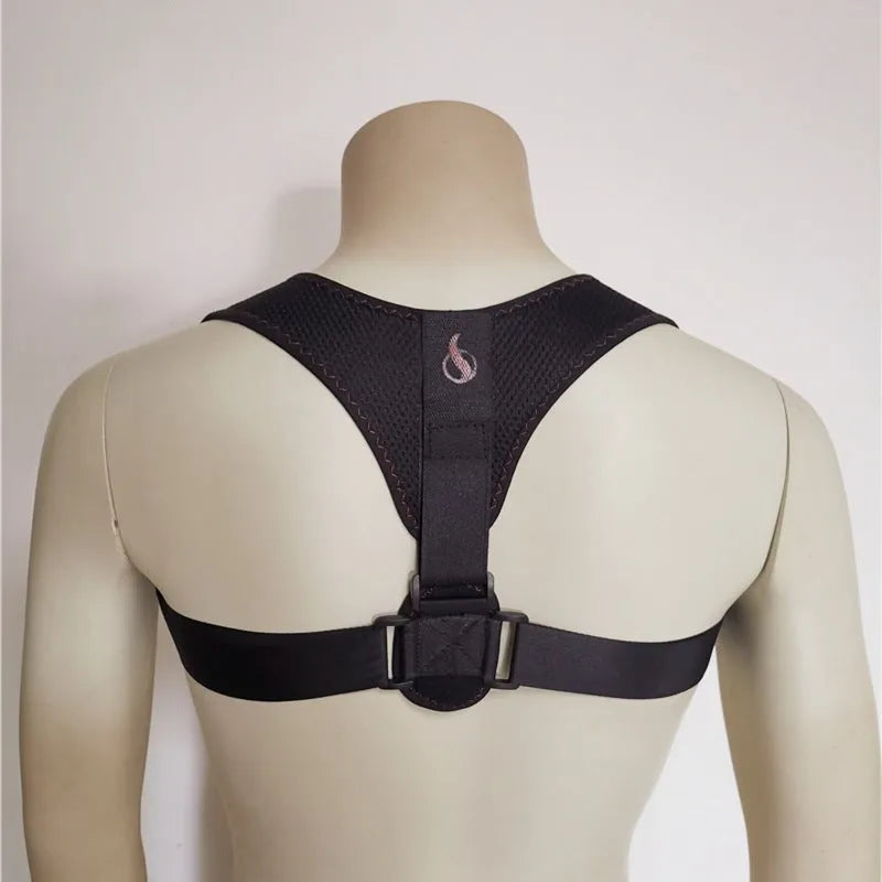 Clavicular posture correction belt with adjustable shoulder straps for anti-humpback support