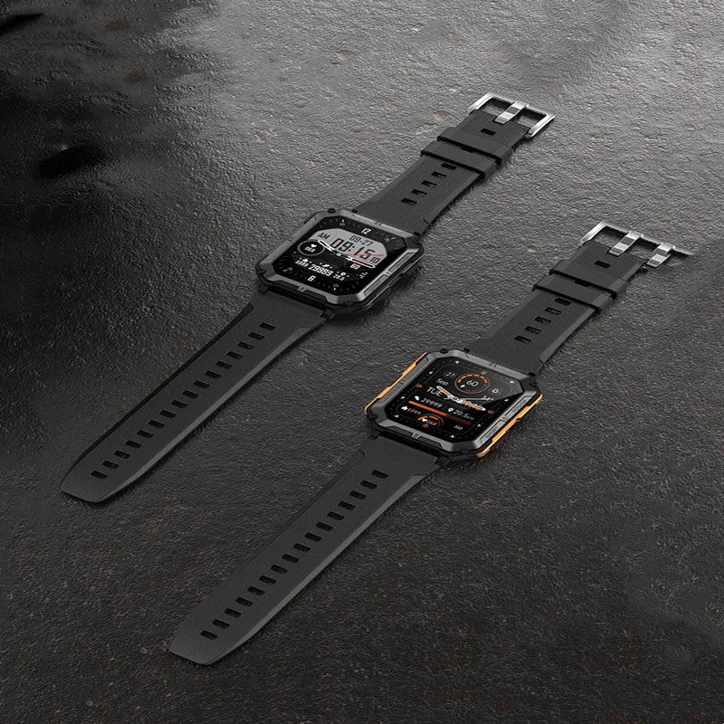 Military green heart rate Bluetooth smart bracelet with TFT screen and touch button on display