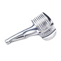 Silver foldable lemon slicer kitchen tool with stainless steel cutting blades