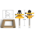 West Tenon Knife two-piece set with hard alloy blades and 1/4 inch shaft for cabinet door construction.