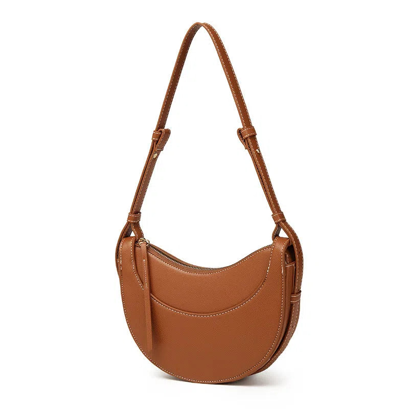 Urban minimalism soft PU shoulder bag in horizontal rectangular shape, available in four colours