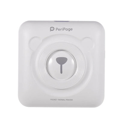 Portable handheld label mini thermal printer in white, pink, or blue