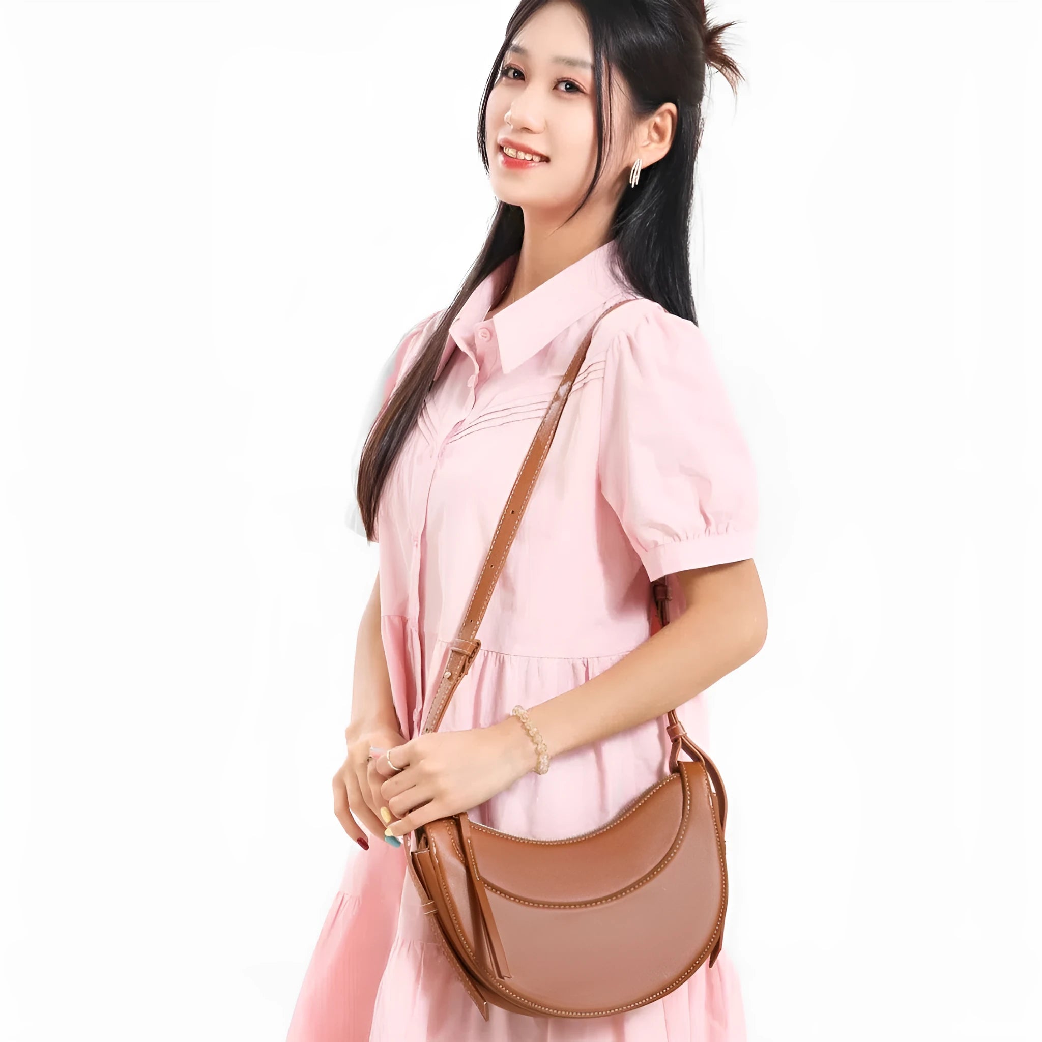 Urban minimalism soft PU shoulder bag in horizontal rectangular shape, available in four colours