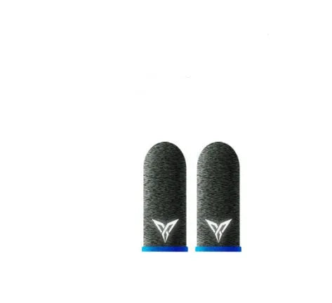 Green gaming thumb sleeve made from silver fibre yarn with a reflective 3M logo strip.