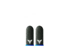 Green gaming thumb sleeve made from silver fibre yarn with a reflective 3M logo strip.
