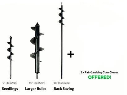 Versatile twist drill bit for effortless gardening and planting of flowers, bulbs, and vegetables