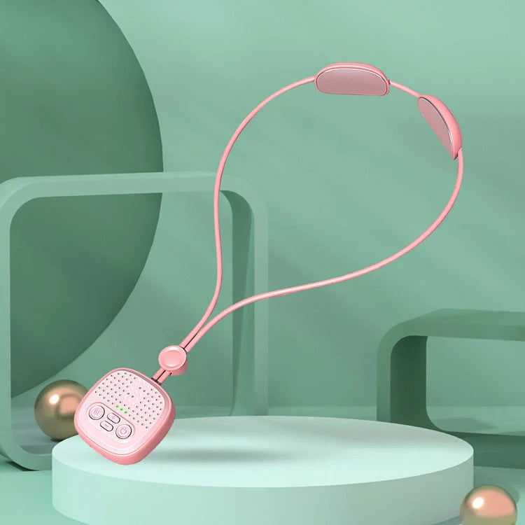 Intelligent Portable Pulse 4D Cordless Neck Massager in blue and pink