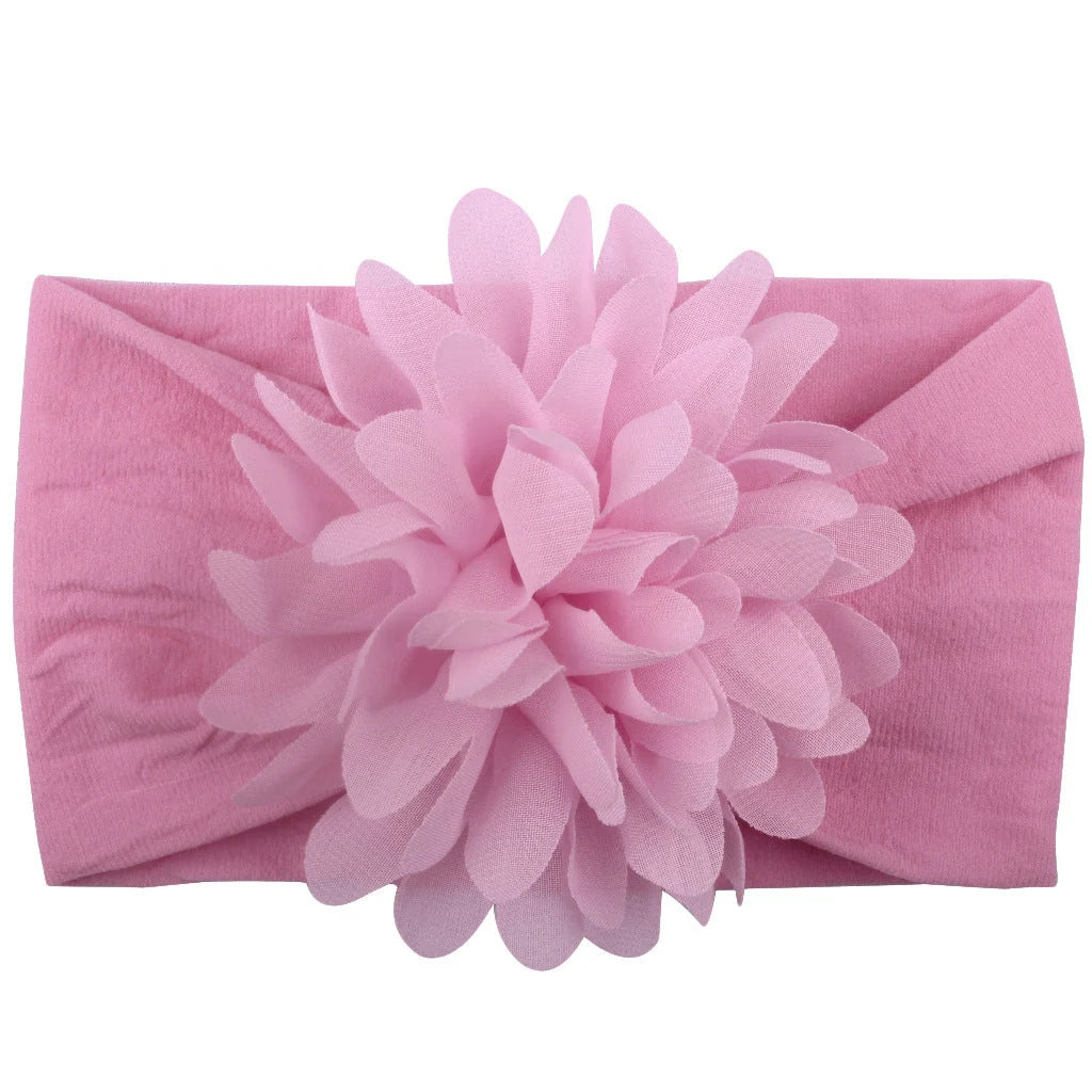 Handmade chiffon flower headband for babies in various colours