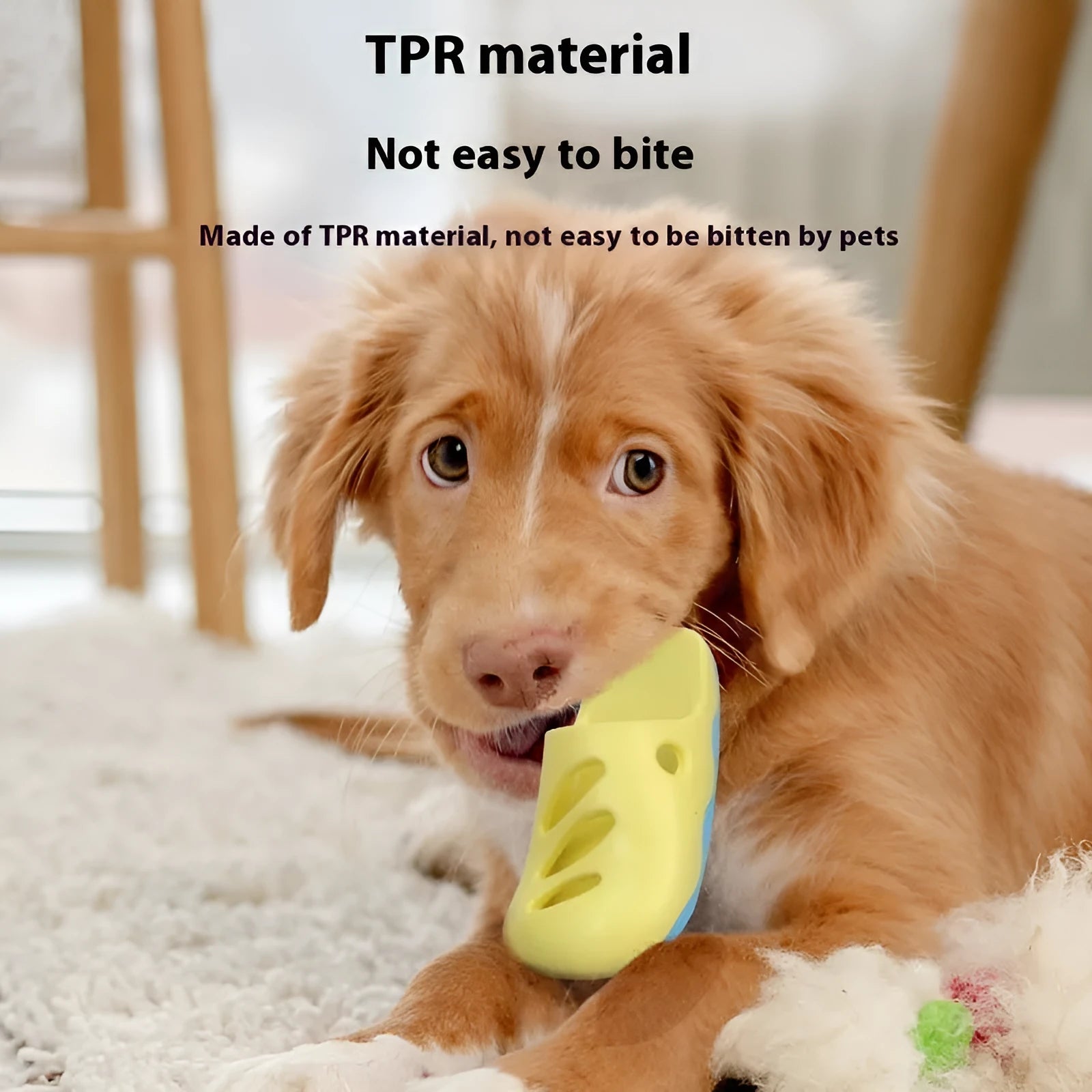 Dog bath massage brush in blue colour with TPR material and pointed toe design for pet grooming