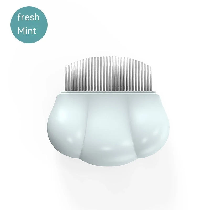Universal pet grooming comb in cream white, romantic cherry blossoms, and fresh mint colors