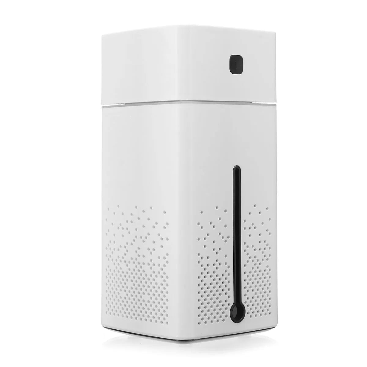 Black and white desktop humidifier measuring 103x103x218mm with 1000ml capacity
