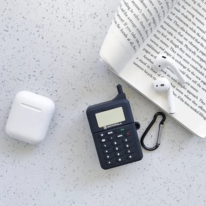 Silicone protective case for AirPods with cartoon animal design in multiple colour options