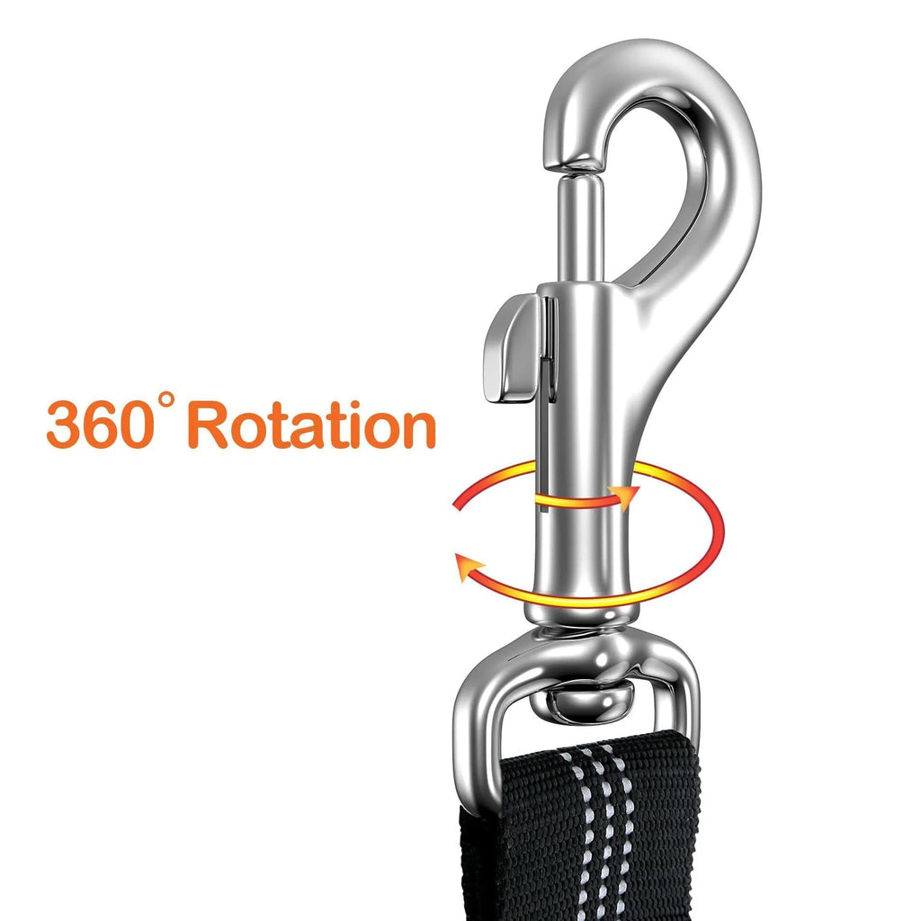 Nylon dog leash with metal buckle in multiple colour options