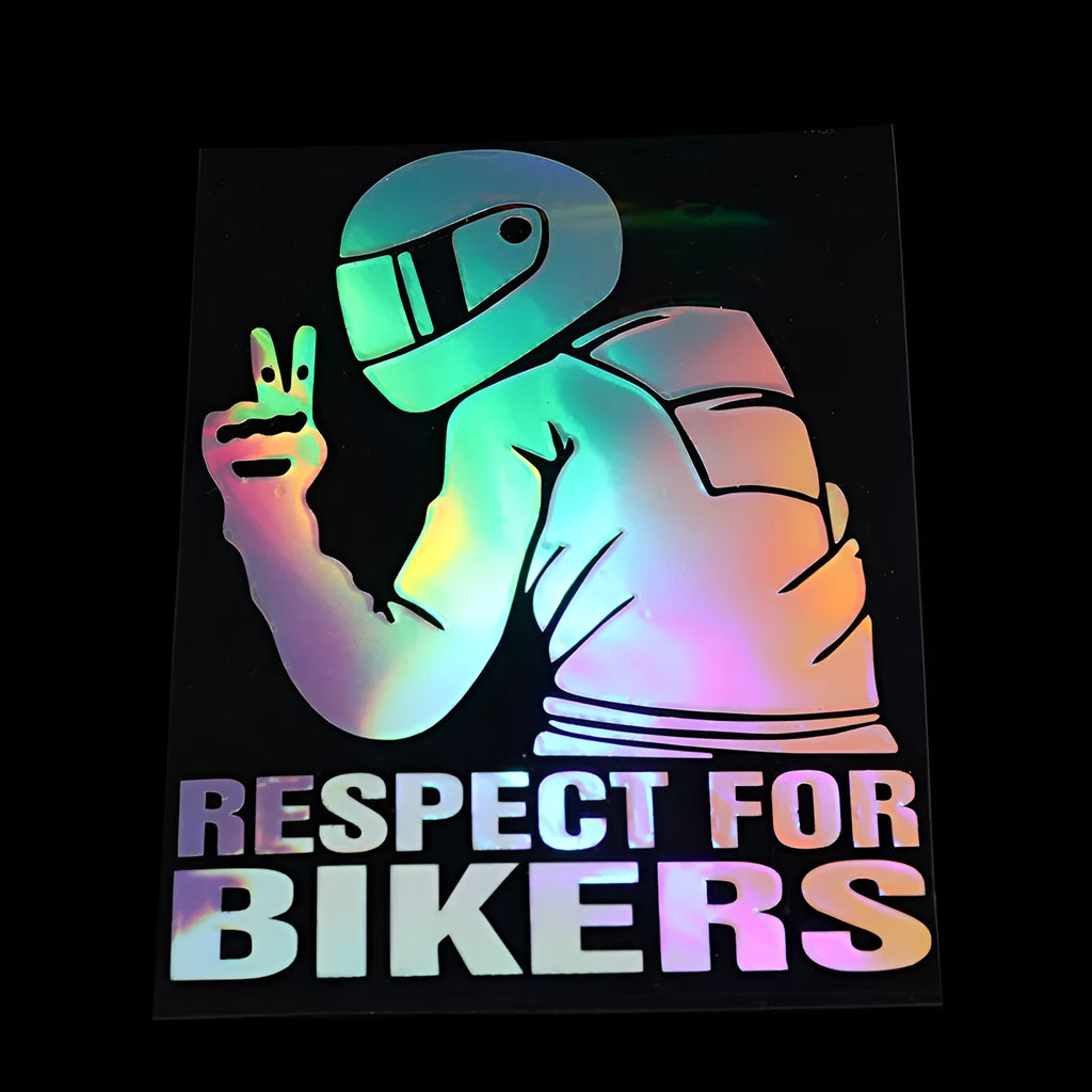 15cm by 11cm reflective silver automobile body sticker for motorbike or car decoration.