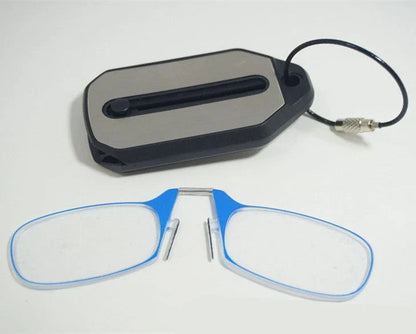 Stylish and portable clip-on reading glasses with magnification options for men and women