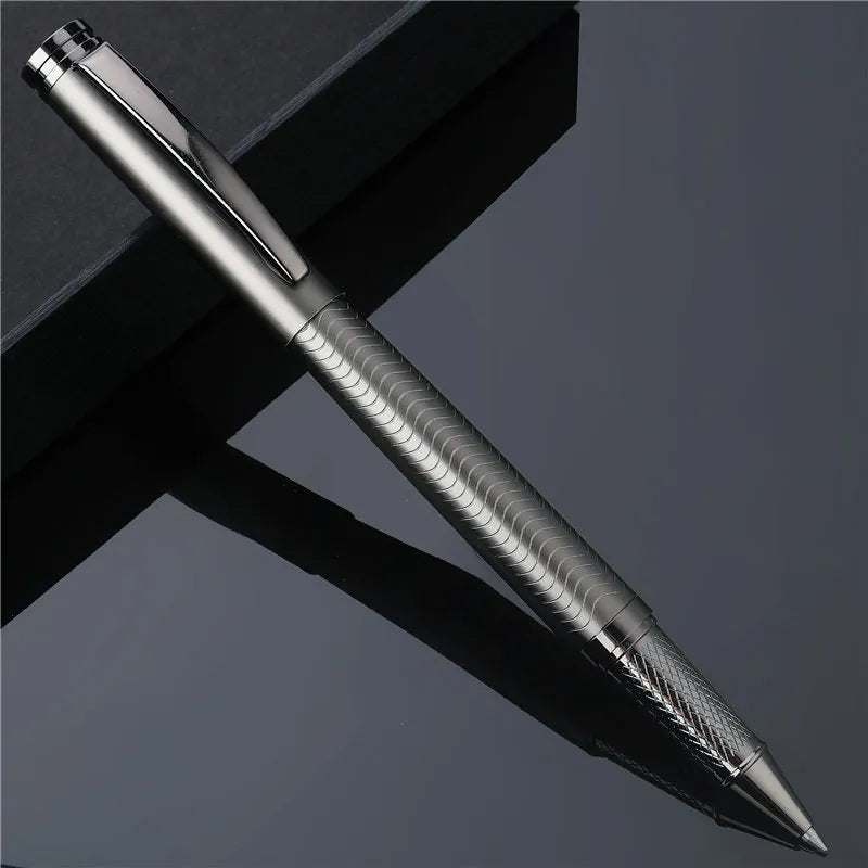 High-end business signature pen with metal body, 0.5mm bullet nib, in fog gun grey colour