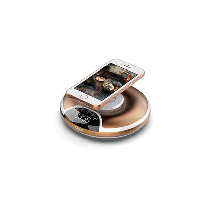 UFO Creative Smart Bluetooth Speaker with Wireless Charging in gold and black