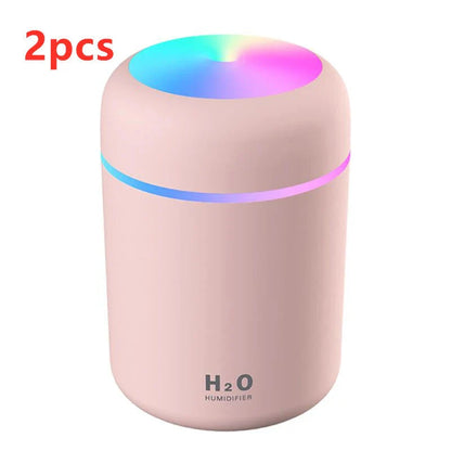 Mini USB Desktop Humidifier with Soothing Mist, Color-Changing Lights, and Quiet Operation