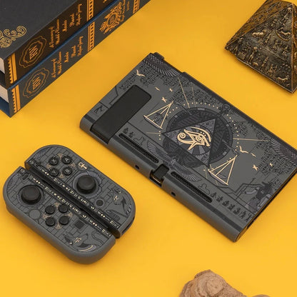 Mysterious Egypt themed protective shell for Nintendo Switch with back grip
