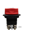 Car yacht RV battery switch with detachable red knob, 50A 100A 200A ratings, plastic body