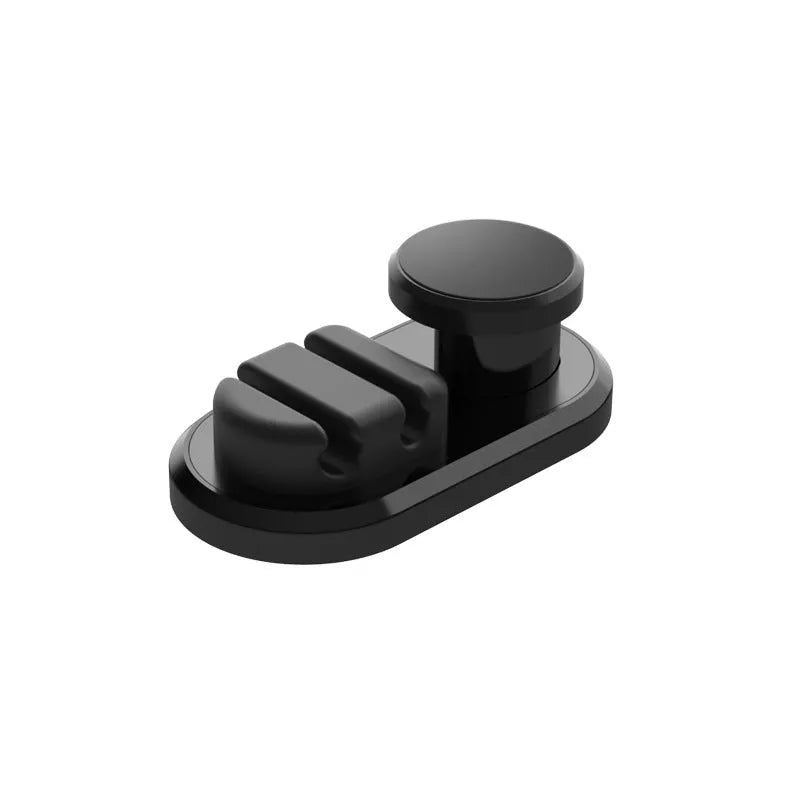 ABS silicone car and indoor cable storage hook in dark green measuring 52mm x 27mm