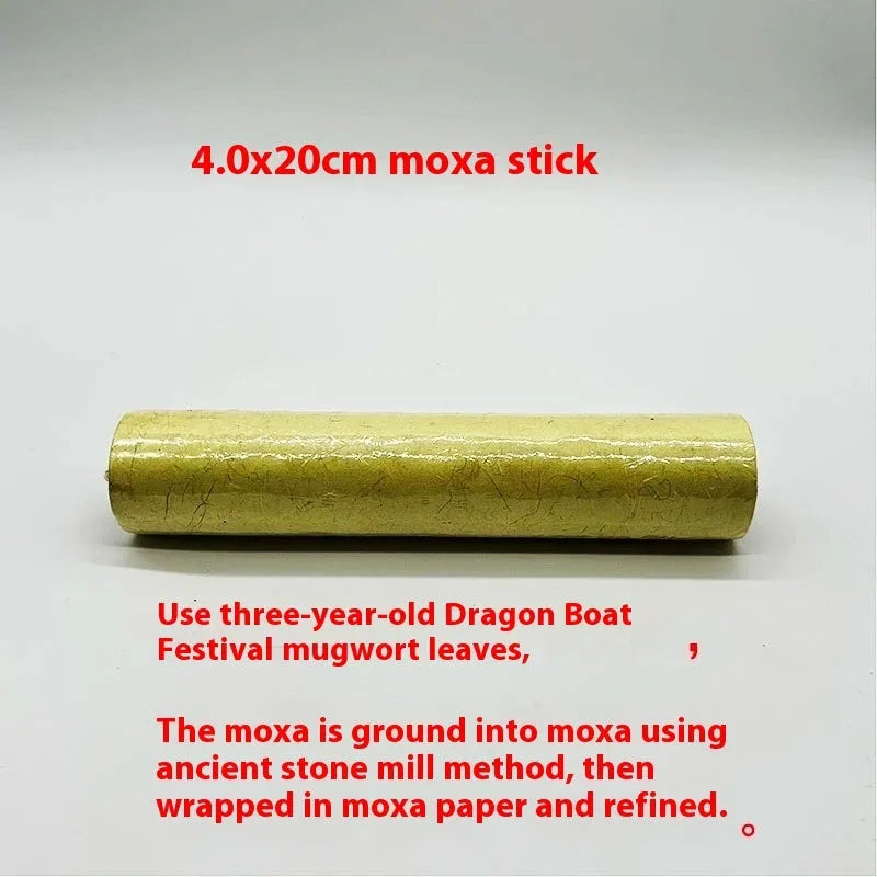 Stone moxibustion gua sha jar set with fleece moxa stick, mugwort oil, brush and acupoint map