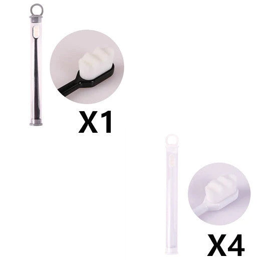 Ultra-fine nylon toothbrush with super soft 2.3cm bristles for sensitive gums