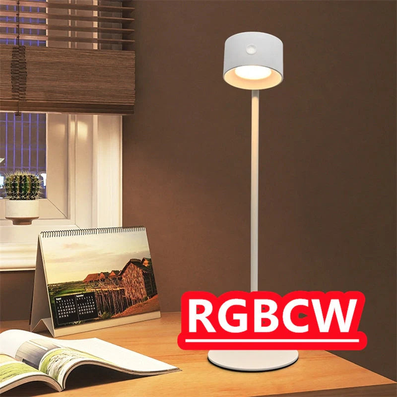 Magnetic Touchable LED USB Rechargeable Table Lamp with 360° rotation and cordless design