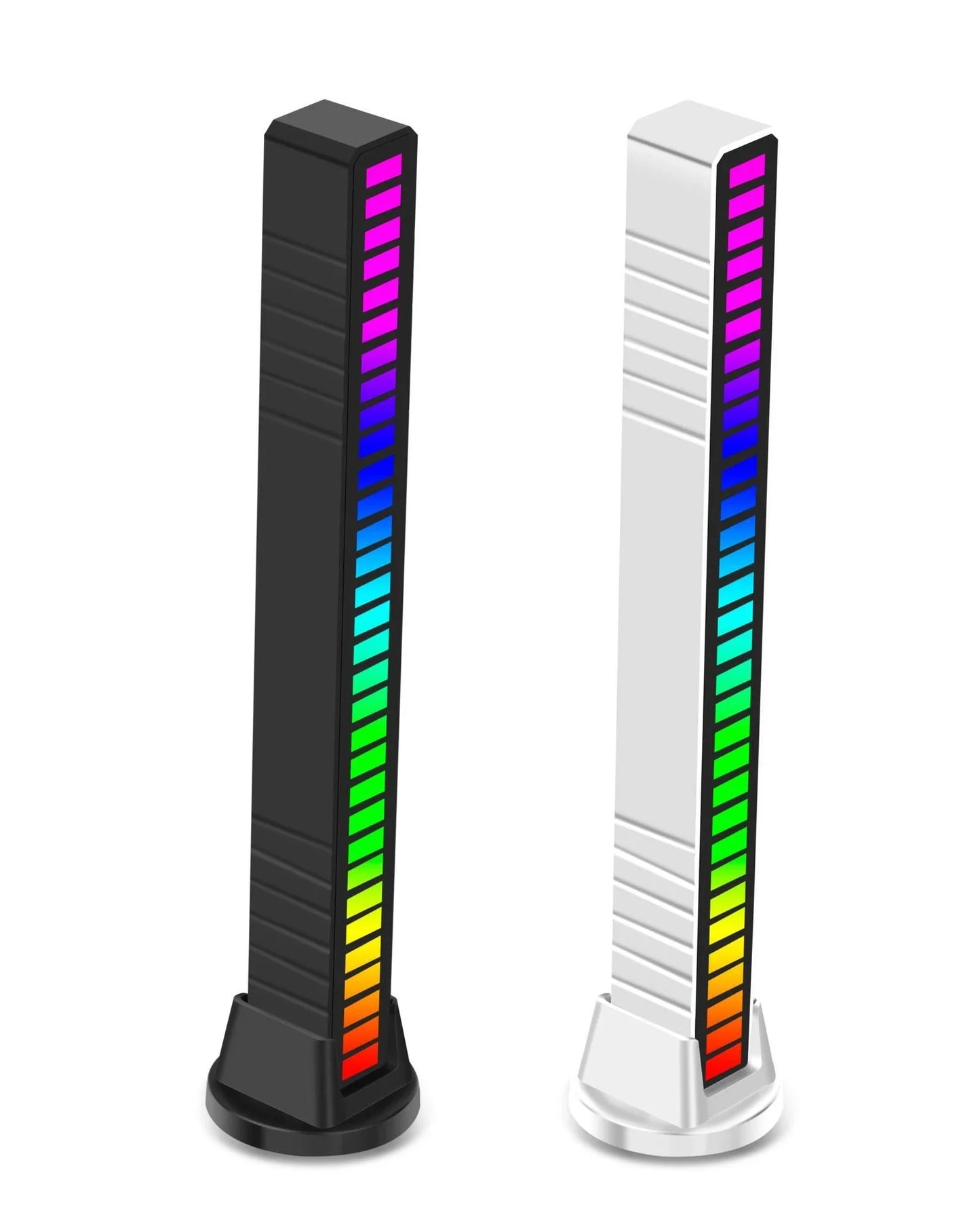 Rhythm-sensing RGB LED strip light with automatic music synchronization and adjustable brightness levels