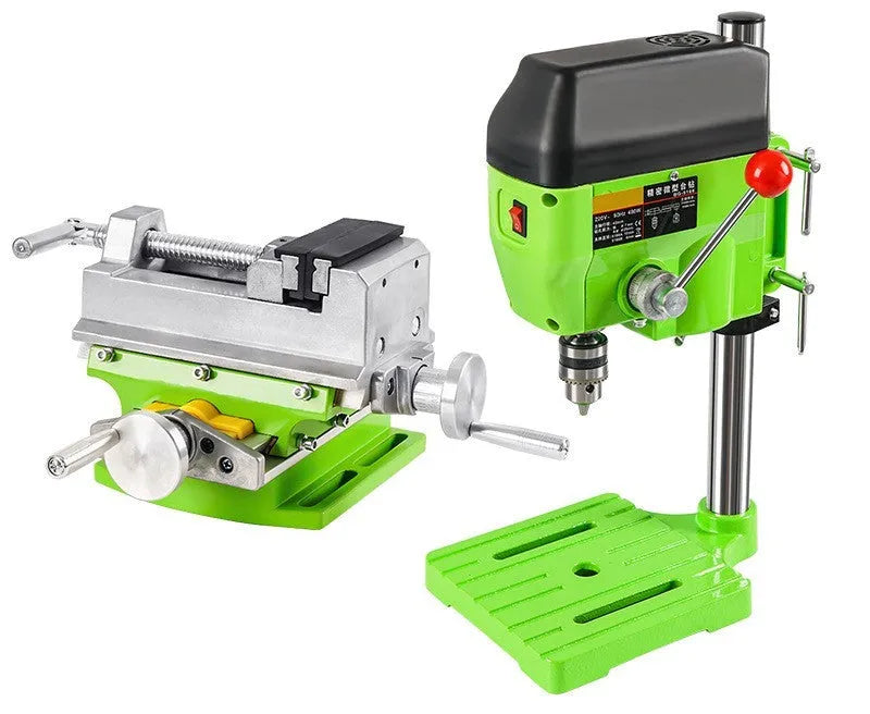 Mini bench drilling and milling machine with 240W motor for 220V power.