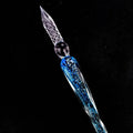 Creativity luminous glass crystal dip pen in clear glass with eight colour options for calligraphy