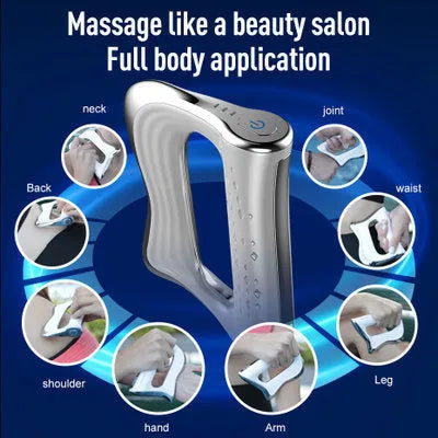 Natural resin rectangle muscle massager for scraping and myofascial release on white background